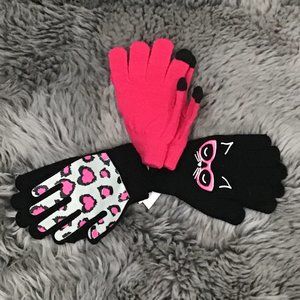 Minus Zero | Girl"s Winter Gloves | 3 Piece Set | Size 7-16